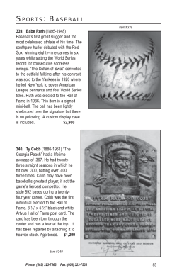 BASEBALL - The Written Word Autographs