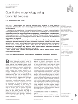 Quantitative morphology using bronchial biopsies