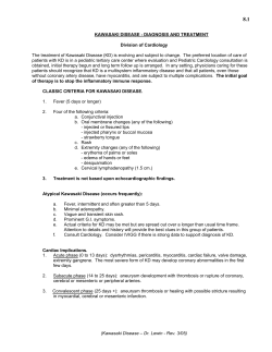 Kawasaki Disease: Diagnosis and Treatment