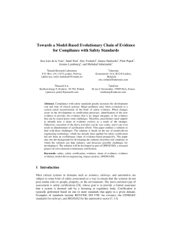 Towards a Model-Based Evolutionary Chain of Evidence for