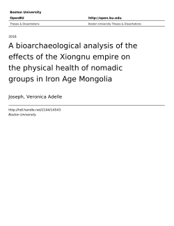 A bioarchaeological analysis of the effects of the Xiongnu empire on
