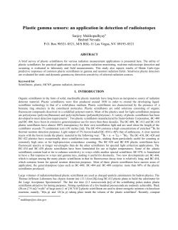 Plastic gamma sensors: an application in detection of radioisotopes