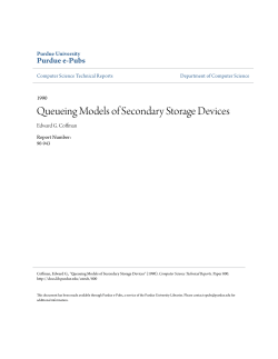 Queueing Models of Secondary Storage Devices