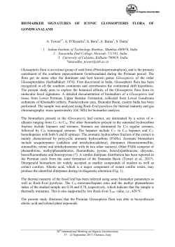 BIOMARKER SIGNATURES OF ICONIC GLOSSOPTERIS FLORA