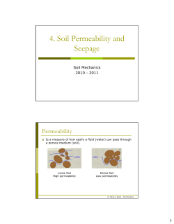 4. Soil Permeability and Seepage