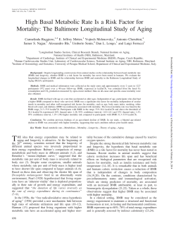 High Basal Metabolic Rate Is a Risk Factor for Mortality
