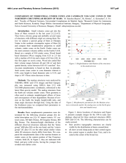 COMPARISON OF TERRESTRIAL CINDER CONES AND