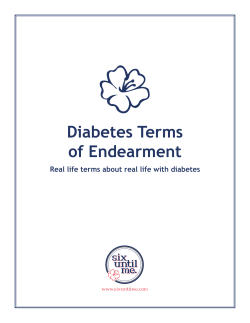 Diabetes Terms of Endearment