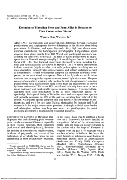 Evolution of Hawaiian Ferns and Fern Allies in