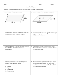Name Pd_______ Area of Parallelograms Dire