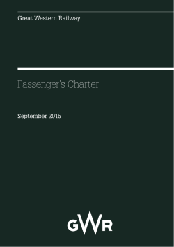 Passenger`s Charter - First Great Western