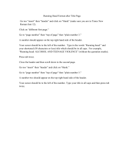 APA running head format