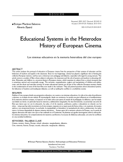 Educational Systems in the Heterodox History of European Cinema