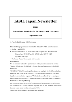 IASIL Japan Newsletter