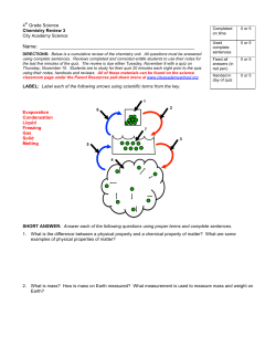 4 Chemistry Review 3
