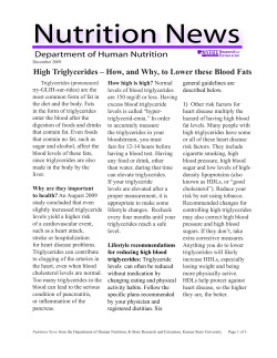 High Triglycerides - K-State Research and Extension
