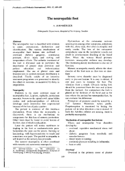 The neuropathic foot