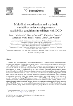 Multi-limb coordination and rhythmic variability under varying