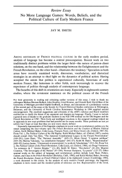 Review Essay No More Language Games