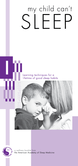 My Child Can`t Sleep Brochure