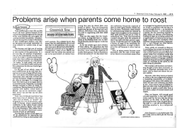 Problems arise when parents ·come home to roost