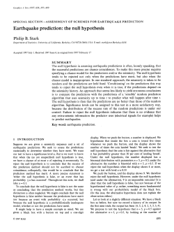 Earthquake prediction: the null hypothesis