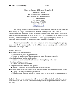 Answer Key - Rivers in Google Earth