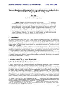 Common Development Strategies for Asian and Latin American