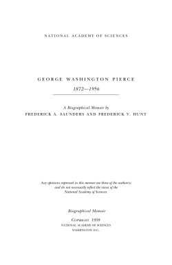 George Pierce - National Academy of Sciences