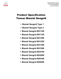 Product Specification Tensar Biaxial Geogrid