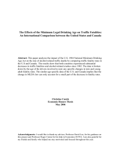 The Effects of the Minimum Legal Drinking Age