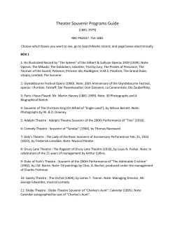 Theater Souvenir Programs Guide