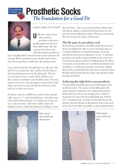 Prosthetic Socks - Amputee Coalition