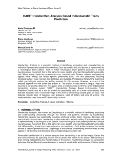 HABIT: Handwritten Analysis Based Individualistic Traits