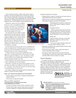 Excavation and Trench Safety