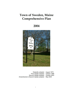 Town of Sweden Comprehensive Plan