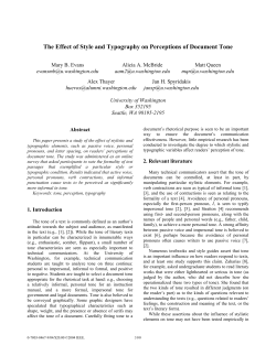 The Effect of Style and Typography on Perceptions of Document Tone