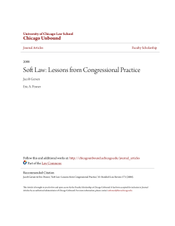 Soft Law: Lessons from Congressional Practice