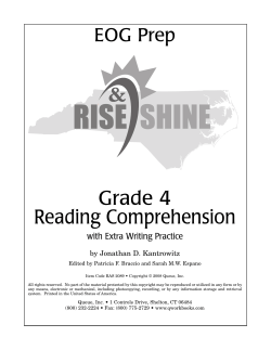 Grade 4 Reading Comprehension