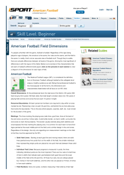 American Football Field Dimensions | iSport.com