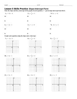 Lesson 5 Skills Practice Slope