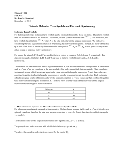 Diatomic Molecular Term Symbols and Electronic