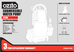 SUBMERSIBLE WATER PUMP