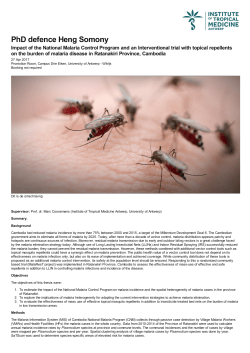 PhD defence Heng Somony - Institute of Tropical Medicine Antwerp