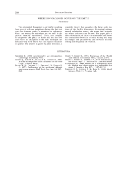 literatura where do volcanoes occur on the earth?