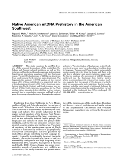 Native American mtDNA Prehistory in the American