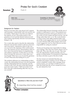 Praise for God`s Creation