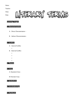 Learning Target: 1. Characterization: A. Direct Characterization &ndash; B