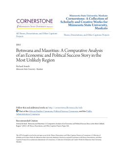Botswana and Mauritius: A Comparative Analysis of an Economic