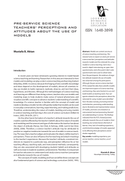 PRe-seRVICe sCIenCe teACHeRs` PeRCePtIons